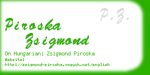 piroska zsigmond business card